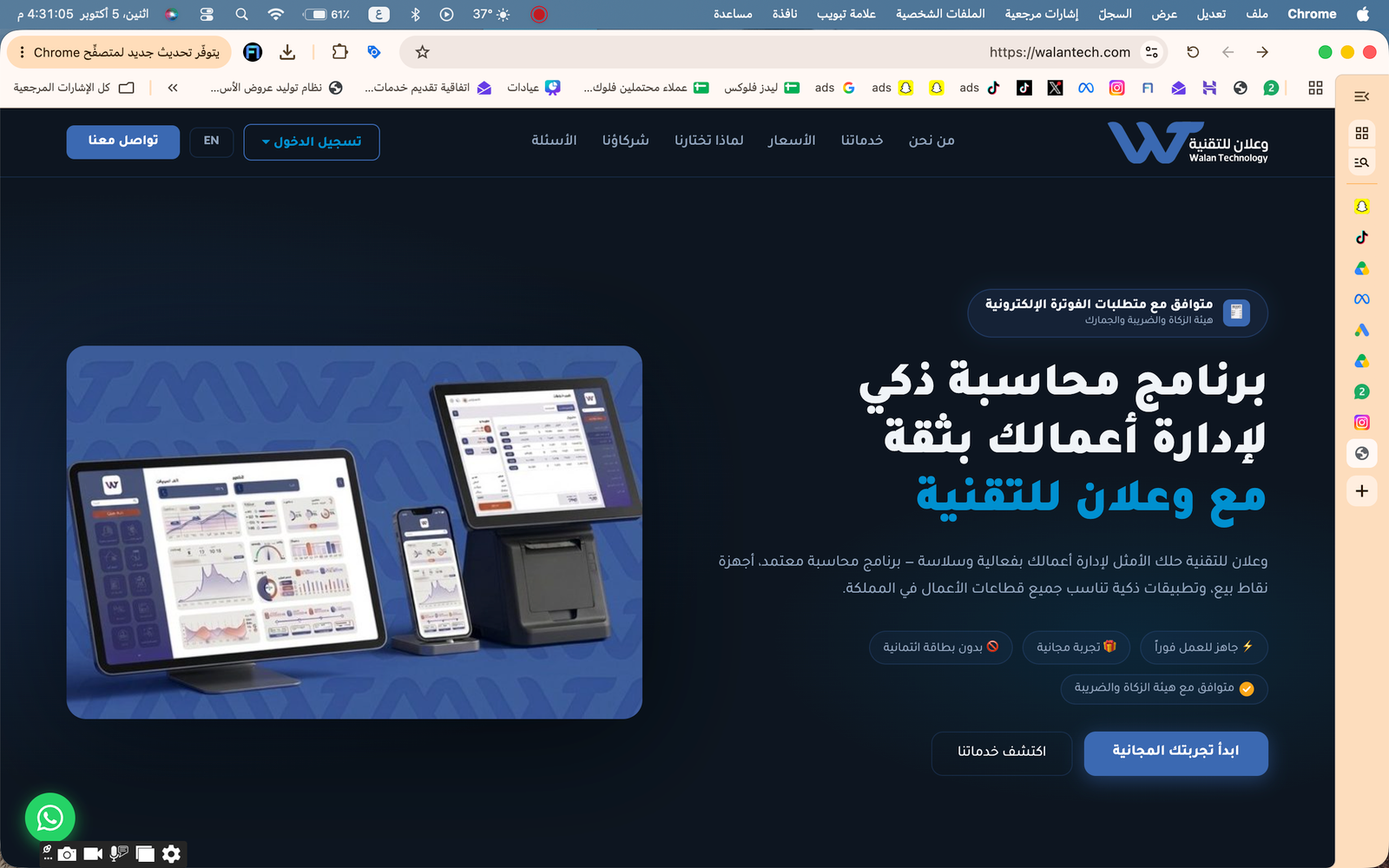 Client Website Audit Screenshot